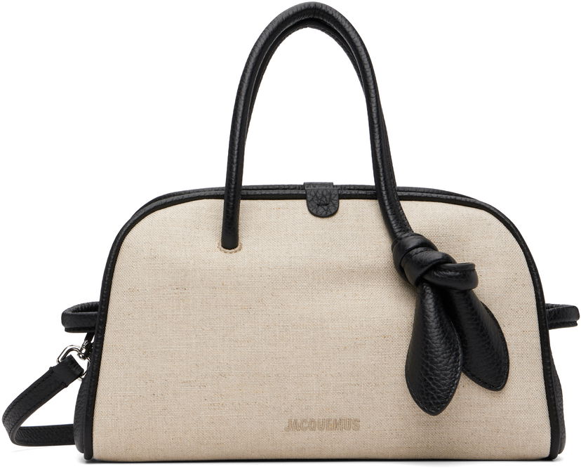 Дамска чанта Jacquemus The small Turismo Canvas and leather top-handle bag with detachable strap Многоцветен | 25HBAW00416AW00094