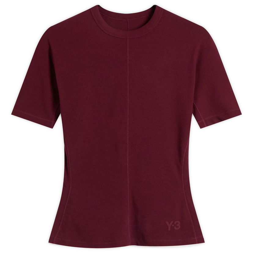 Тениска Y-3 Y-3 Fitted Tee, Size X-Small Бургунди | JZ7427
