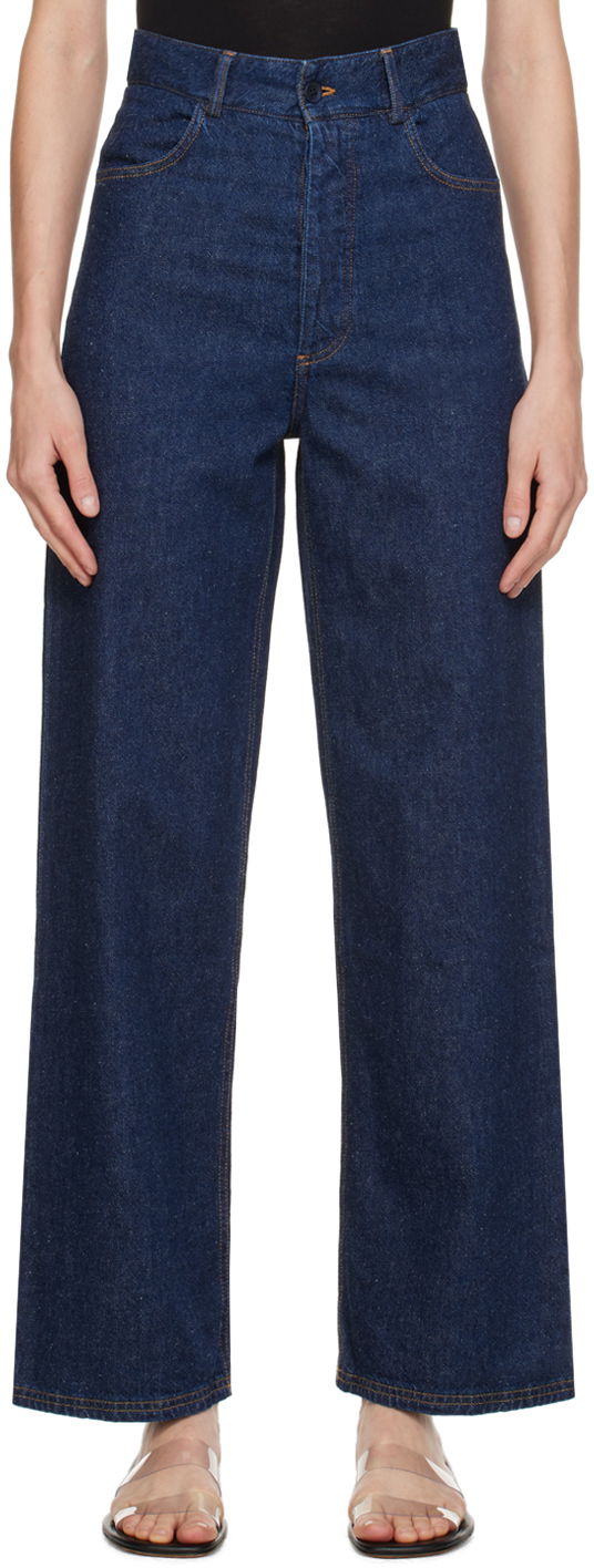 Дънки Baserange High-Waisted Wide Leg Jeans Тъмно синьо | TRNA-CO-SP24, 0