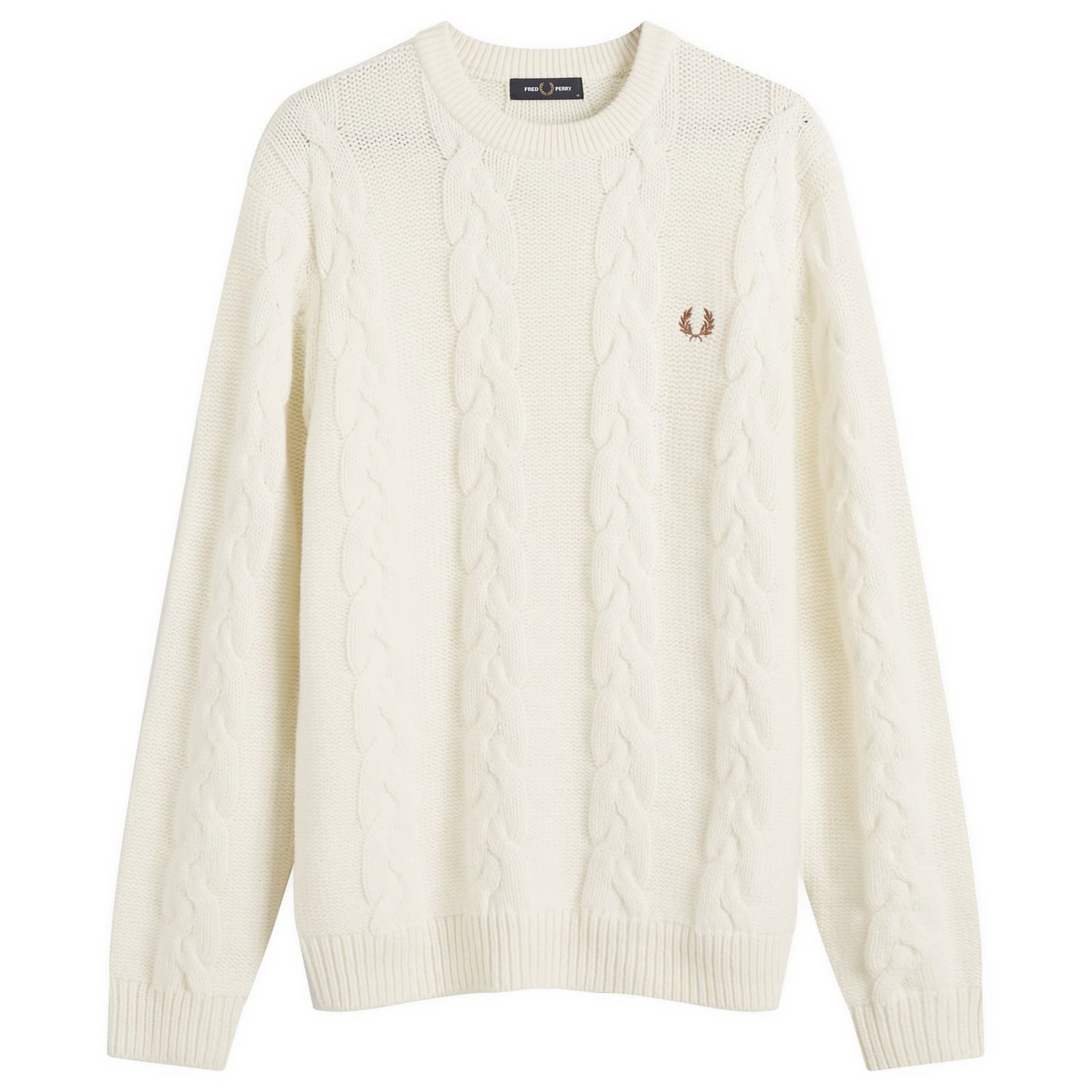 Пуловер Fred Perry Cable Knit Jumper Large Бяло | K8562-560, 0