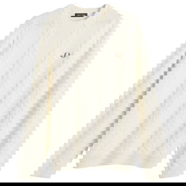 Пуловер Fred Perry Cable Knit Jumper Large Бяло | K8562-560, 0