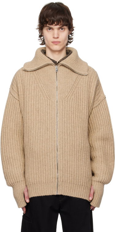 Пуловер LEMAIRE LEMAIRE Trucker Collar Knit Cardigan Бежово | TO1260 LK1029, 0