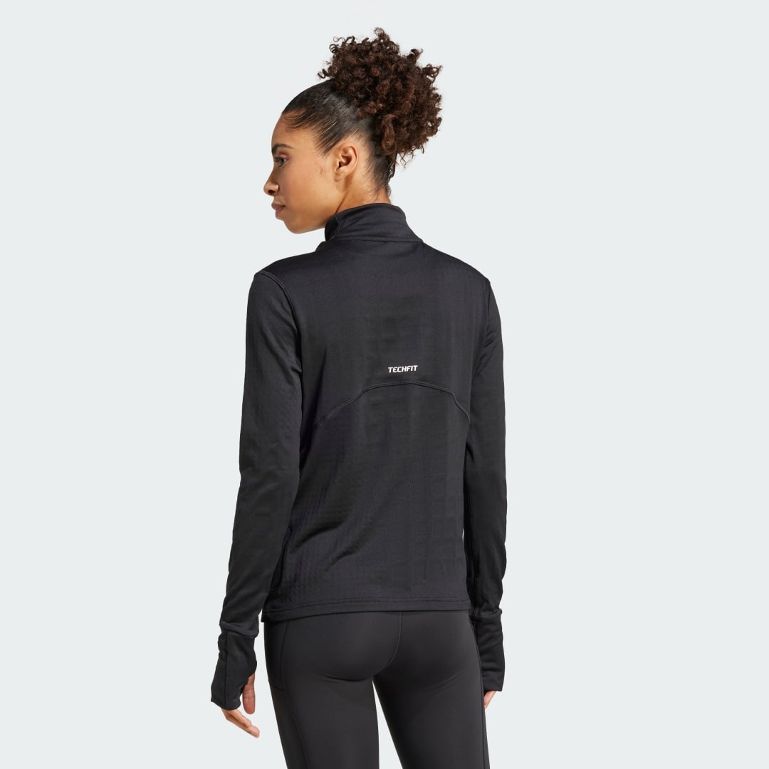 Тениска adidas Performance Top TECHFIT COLD.RDY Funnel Neck Long Sleeve Черно | IK7917, 1