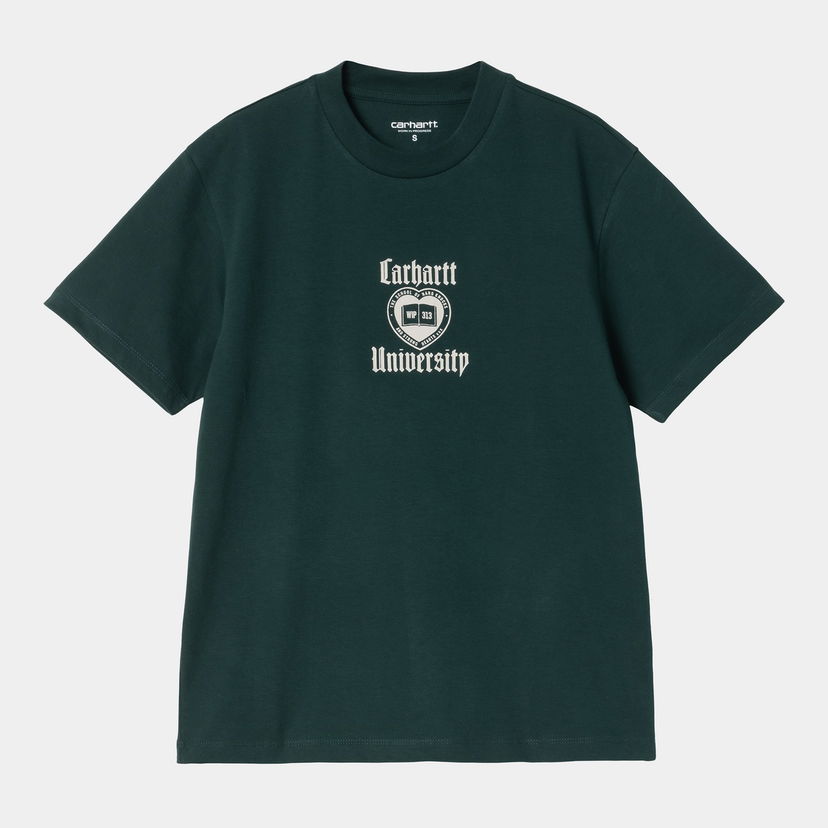 Тениска Carhartt WIP Women's Short Sleeve Schooling T-Shirt Зелено | I035479_8
