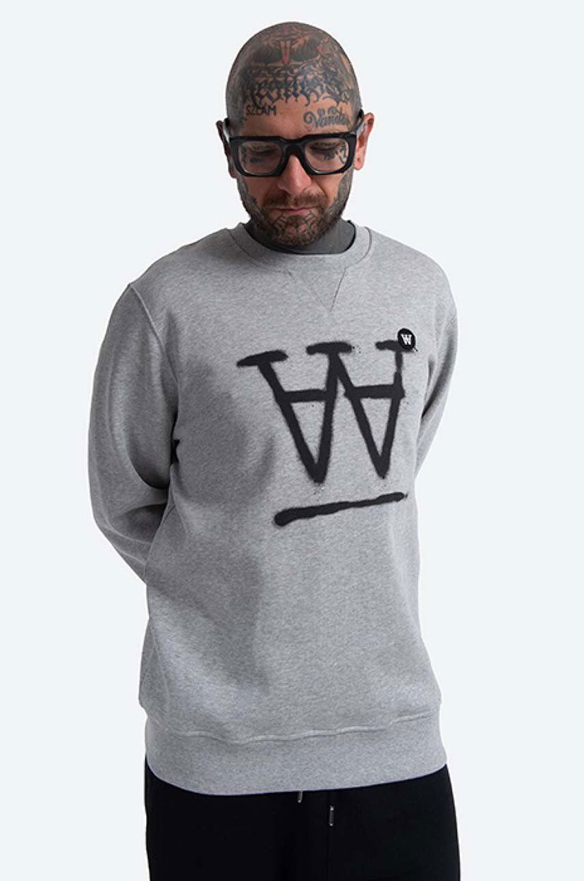 Суитчър WOOD WOOD Tye Sweatshirt Сиво | 10135606.2424