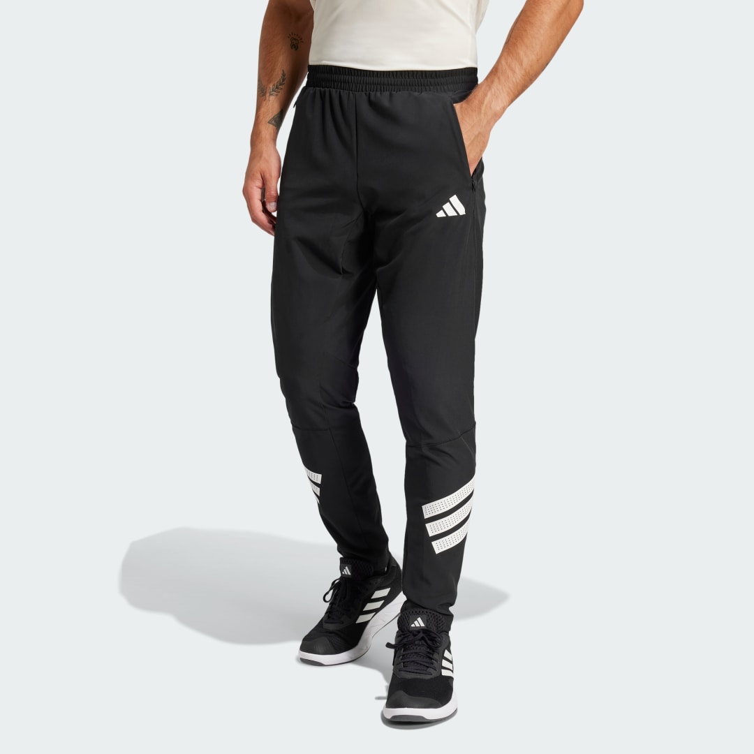 Спортни панталони adidas Performance Woven Joggers With Stripes Черно | JC5230, 0