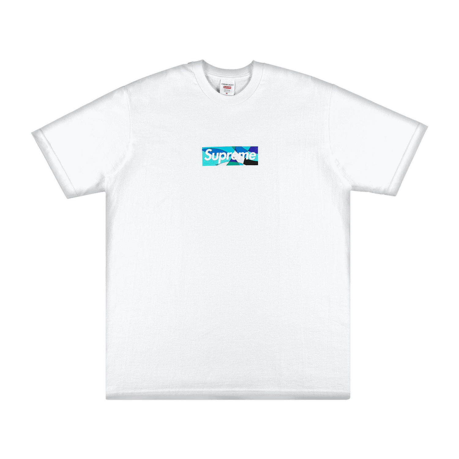 Тениска Supreme Emilio Pucci x Box Logo Tee 'White/Blue' Бяло | SS21T4 WHITE BLUE, 0