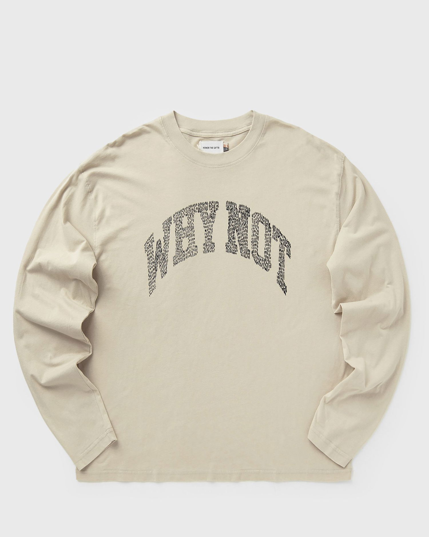 Тениска Honor The Gift WHY NOT Long Sleeve T-Shirt Бежово | HTG250396-SAN, 1