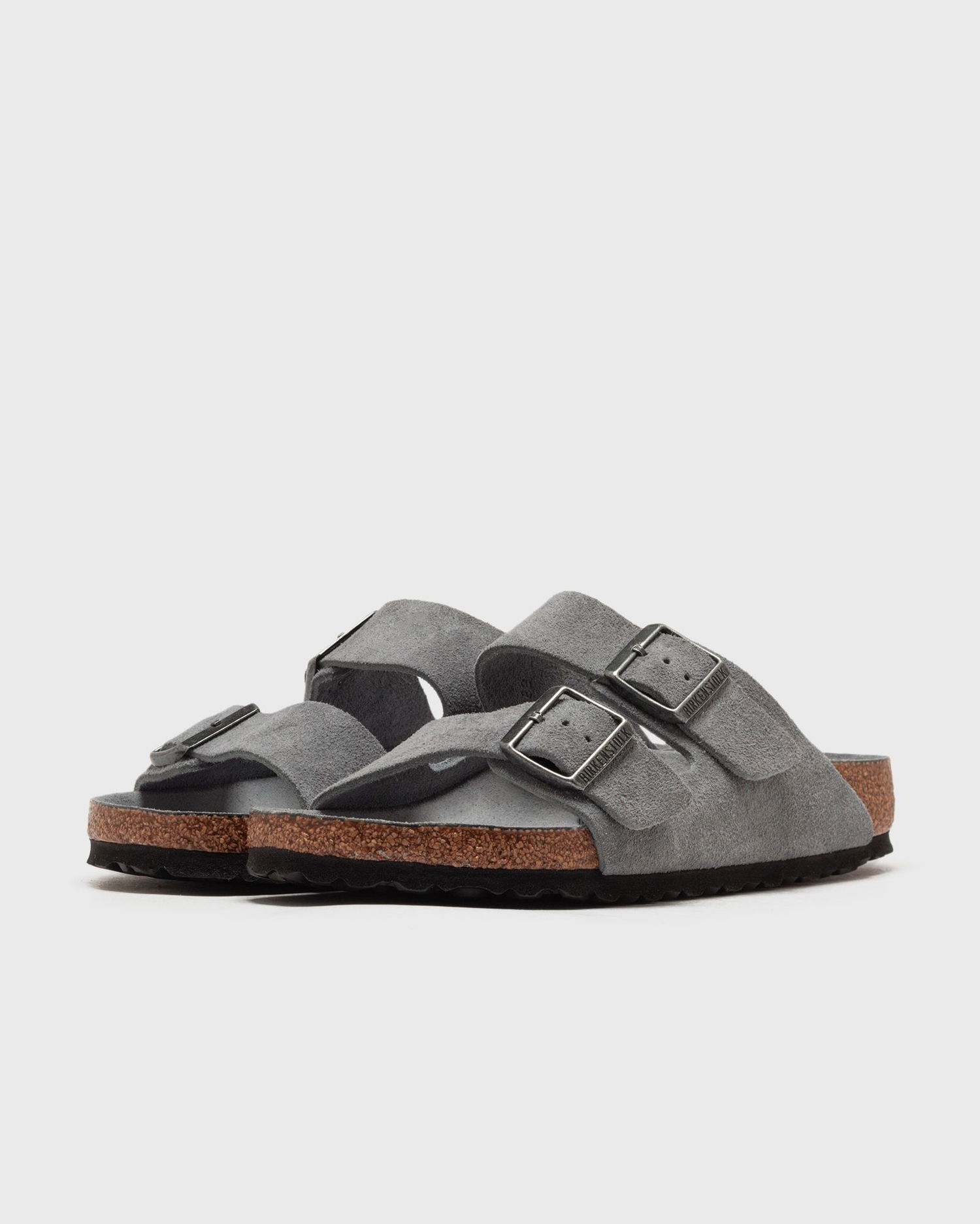 Кецове и обувки Birkenstock Arizona Soft Footbed Suede Slides Сиво | 1030860, 1