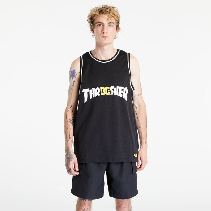 Фланелка Thrasher DC x Jersey Tank Top Черно | ADYKT03224-KVJ0