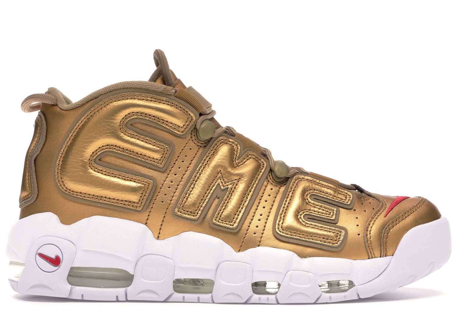 Кецове и обувки Nike Supreme x Air More Uptempo "Suptempo Gold" Бежово | 902290-700, 0