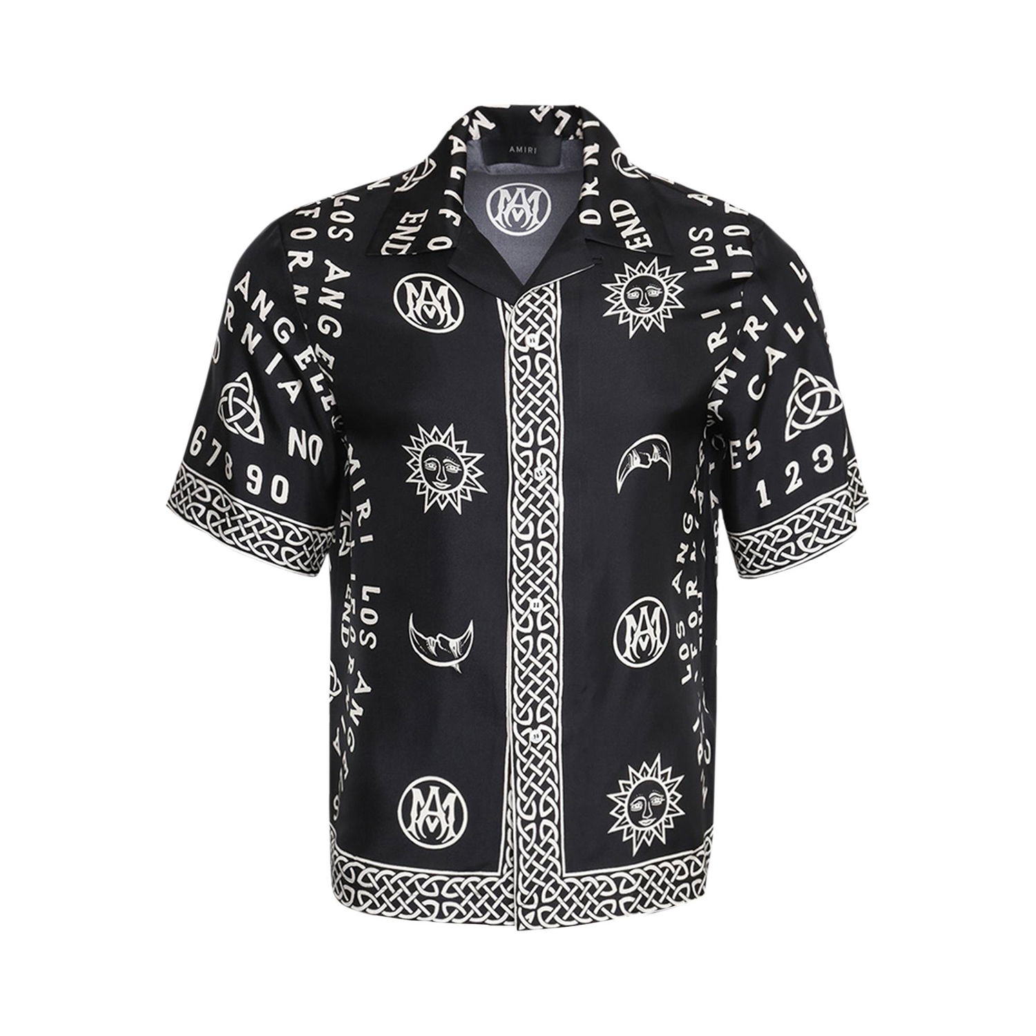 Риза AMIRI Ouija Board Bowling Shirt Черно | PS23MSS008 001 BLAC, 1