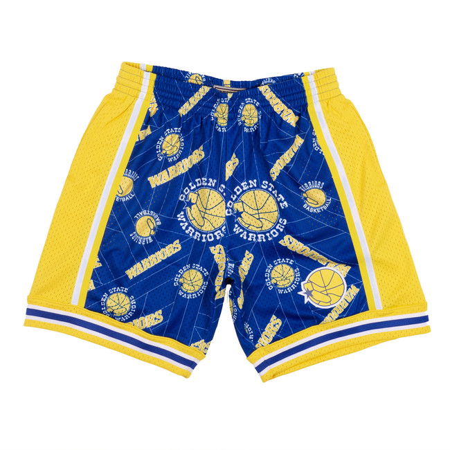 Къси панталони Mitchell & Ness Golden State Warriors Swingman Short Синьо | SHORBW19082-GSWPTNY, 1