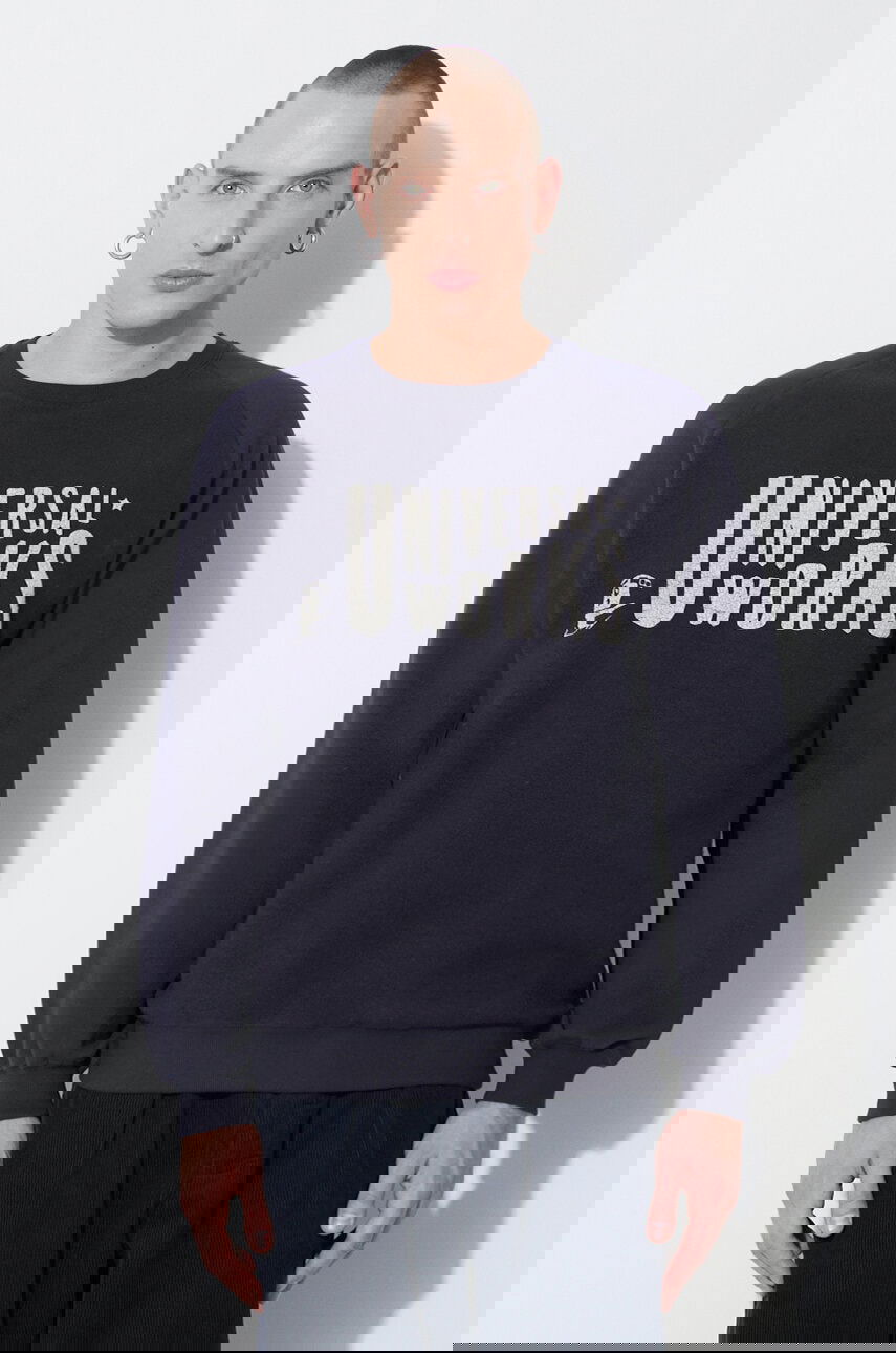 Суитчър Universal Works Universal Works Mystery Train Print Sweatshirt Тъмно синьо | 29183, 0