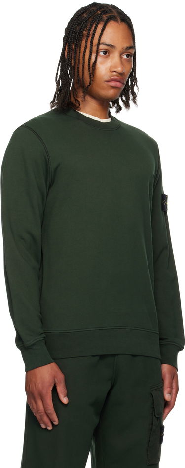 Суитчър Stone Island Organic Cotton Fleece Sweatshirt Зелено | K2S15 6100060 S0051, 1