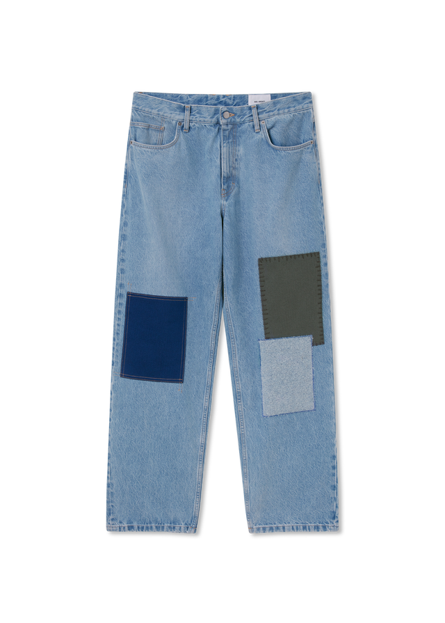 Zine Embroidered Patch Jeans