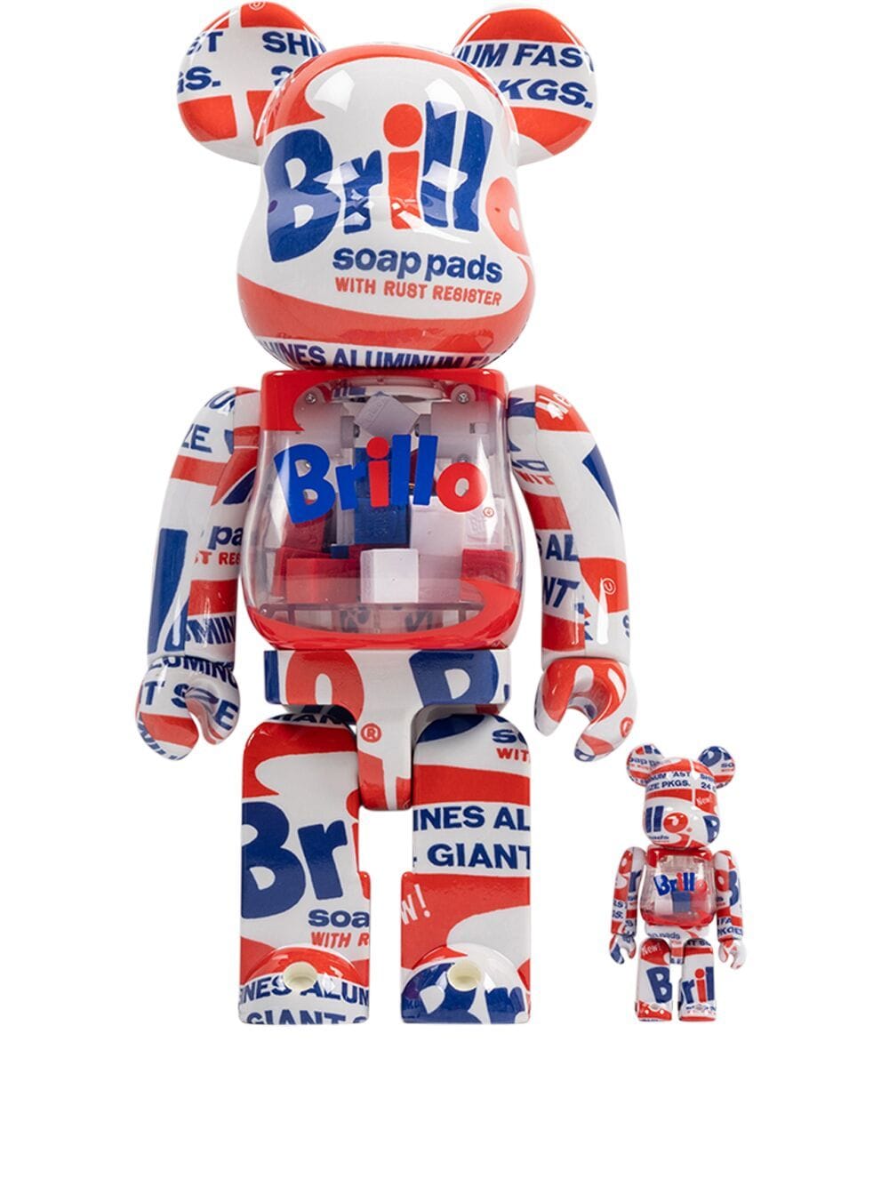 Колекционерско Medicom Toy Andy Warhol Brillo Be@rbrick 100% and 400% figure set - Red Многоцветен | MEDI294420850514, 0