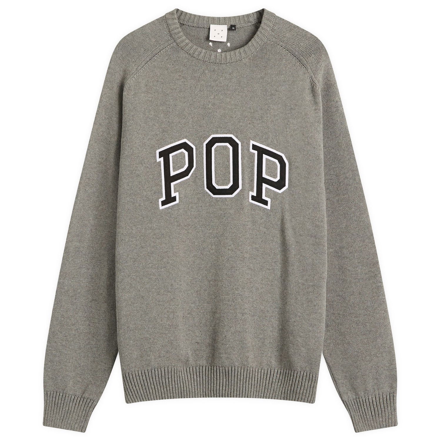 Пуловер Pop Trading Company Pop Trading Company Knitted Arch Logo Crew Sweater Сиво | POPSS25-06-003, 0