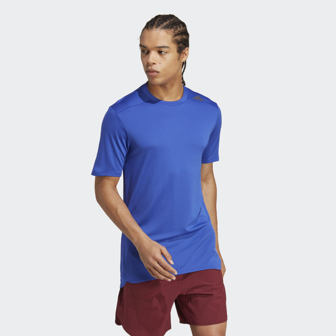 Тениска adidas Originals Designed 4 Training HEAT.RDY HIIT Training Синьо | IB9094, 0