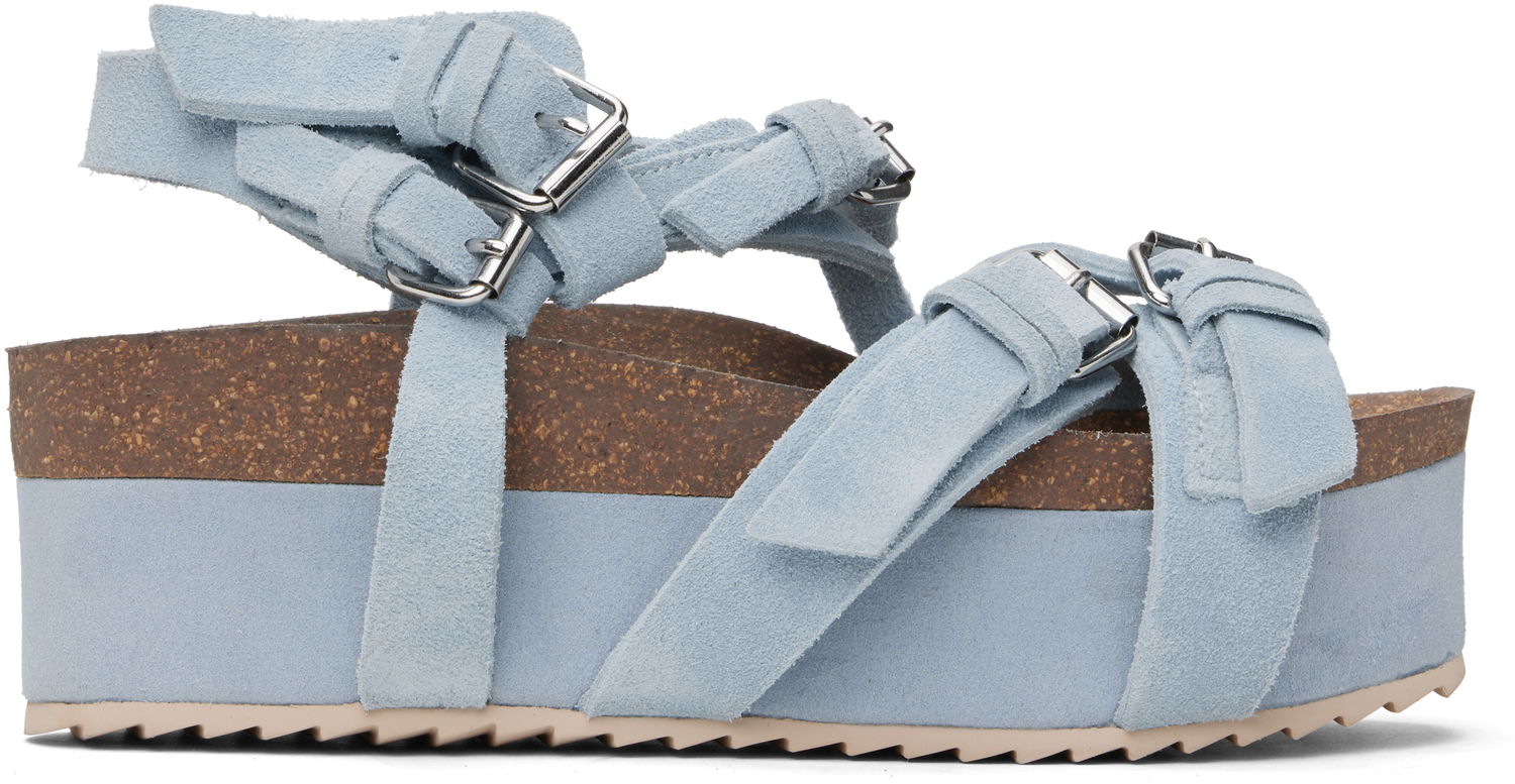 Pокля R13 R13 Suede Platform Sandals Синьо | R13WS075-S211A, 0