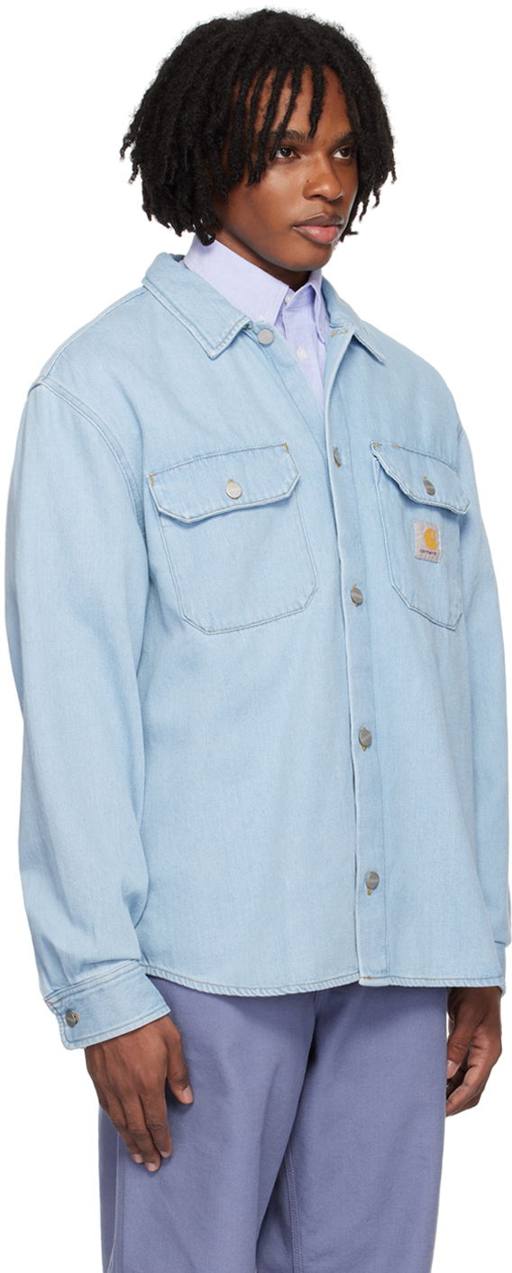 Риза Carhartt WIP Carhartt WIP Harvey Denim Overshirt Синьо | I033346, 1