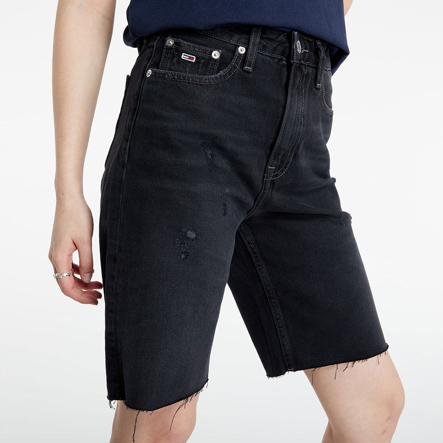 Къси панталони Tommy Hilfiger Harper Denim Bermuda Shorts Черно | DW0DW10087 1BZ, 1
