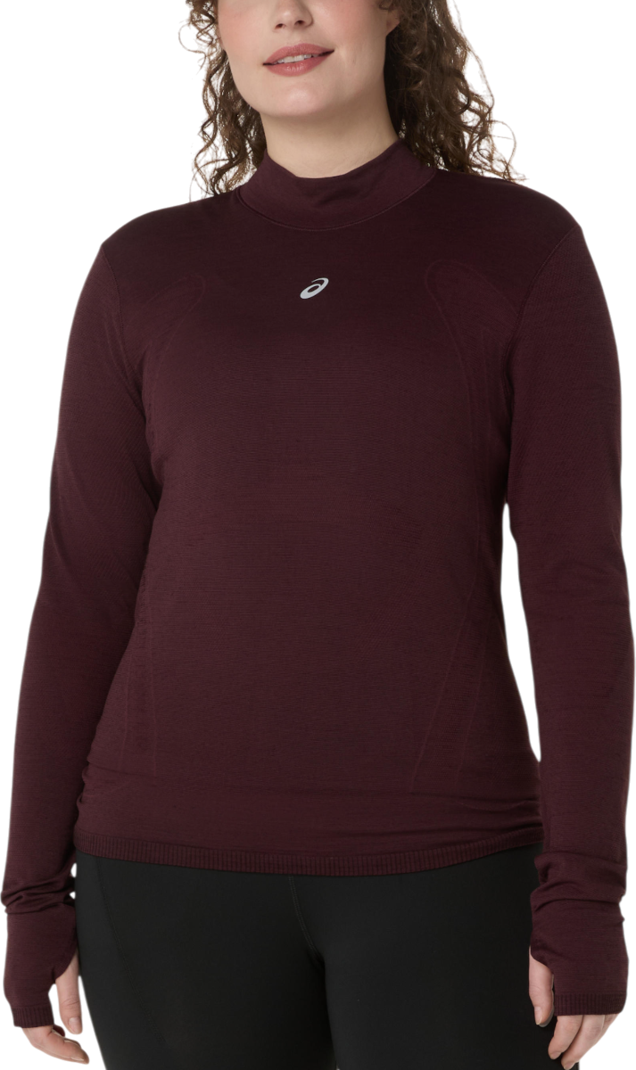 Тениска Asics ROAD WINTER SEAMLESS Long Sleeve Top Бургунди | 2012d277-600