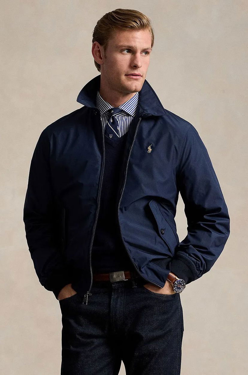 Ветровка Polo by Ralph Lauren Navy Blue Bomber Jacket Тъмно синьо | 710938512