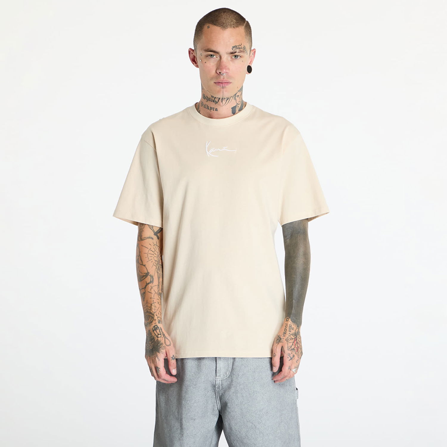 Тениска Karl Kani Small Signature Essential Tee Light Sand Бежово | KM-TE011-023-24, 0