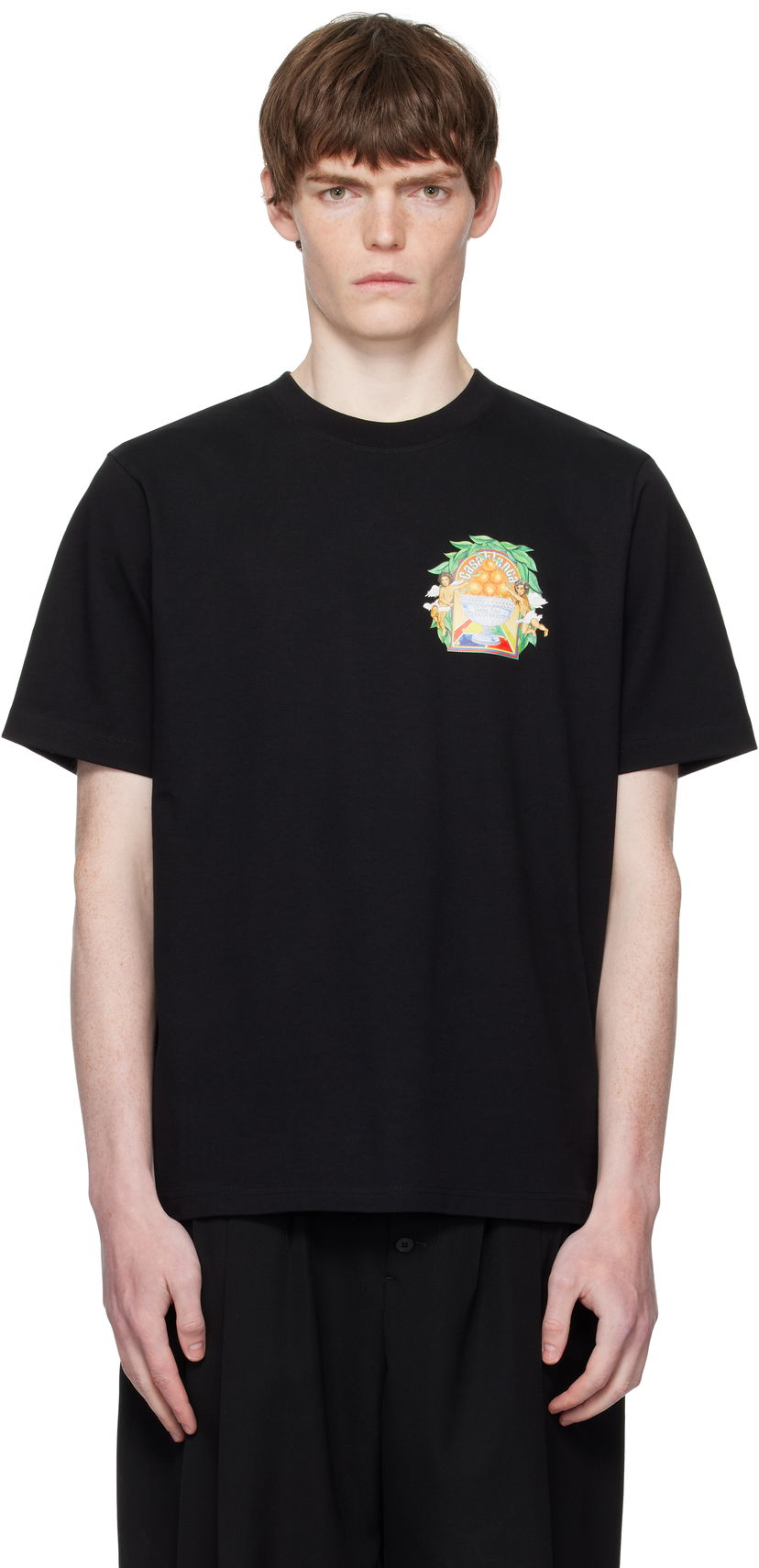 Тениска Casablanca Casablanca Triomphe D'Orange Graphic T-Shirt Черно | MPF25-JTS-001-24-EX-FLANNELS