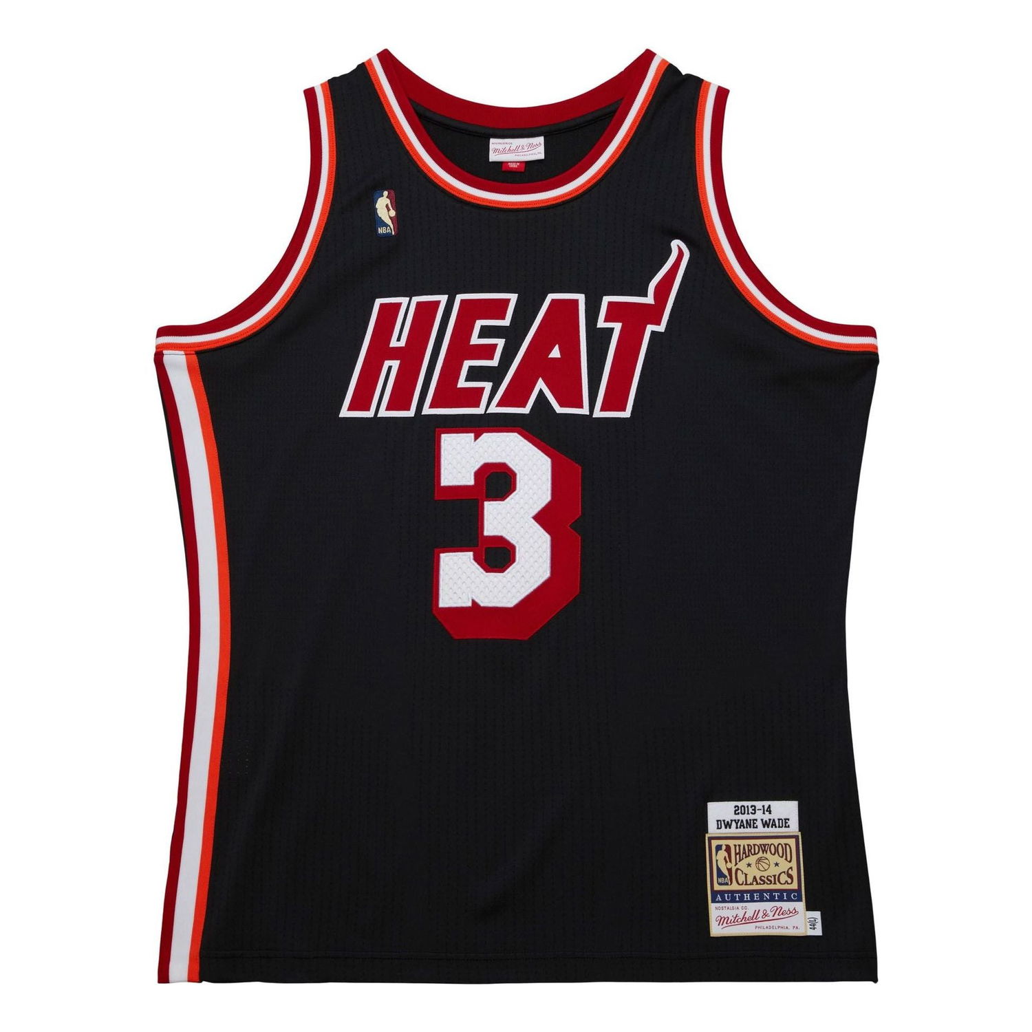 Фланелка Mitchell & Ness Miami Heat 2013-14 'Dwyane Wade' Basketball Jersey Черно | AJY46497-MHE13DWABLCK, 0