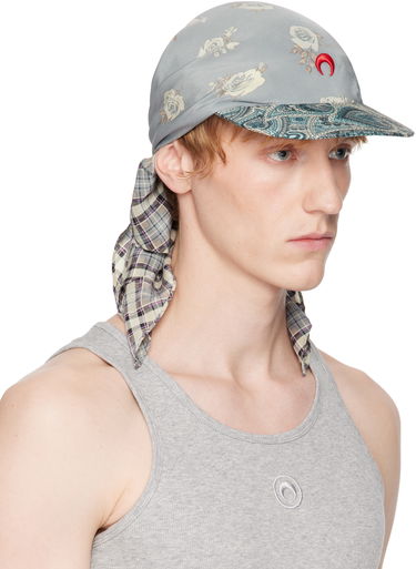 Шал Marine Serre Marine Serre Regenerated Silk Scarves Veiled Cap Синьо | UHG028A UWOV0028, 4