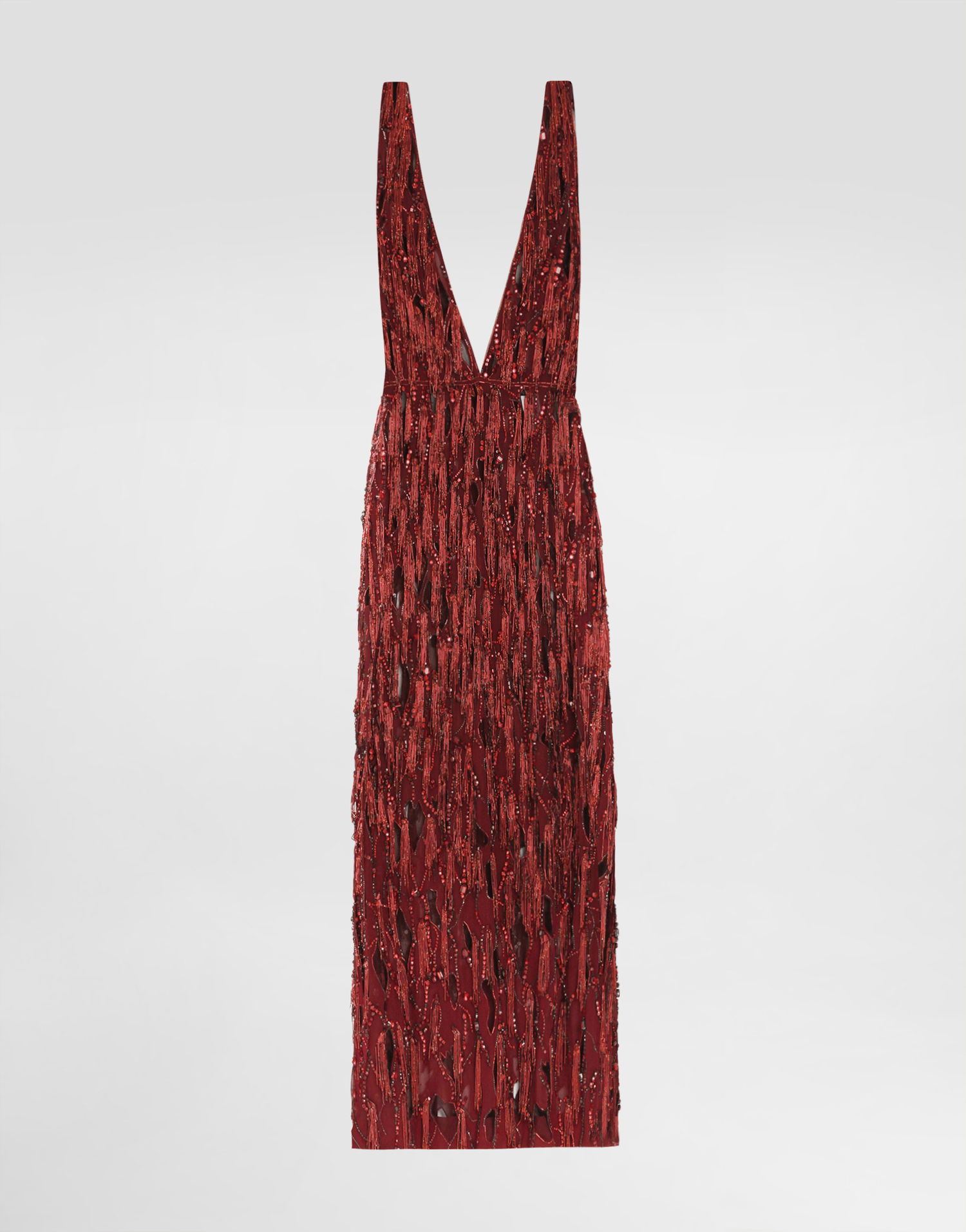 Pокля Dolce & Gabbana Dolce & Gabbana Embroidered Fringe Dress Червено | F60EGZGDDG1S8400, 0