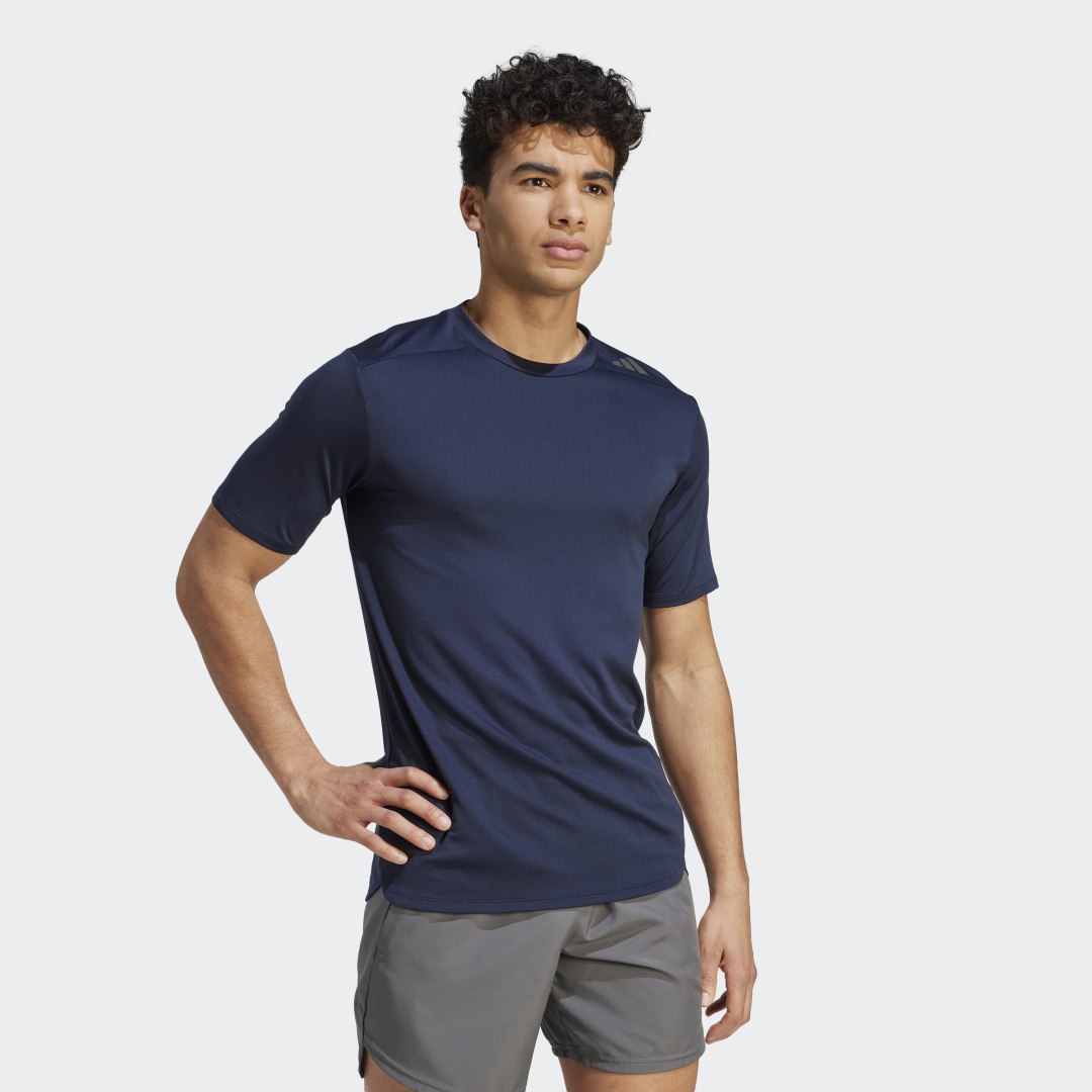 Тениска adidas Originals Designed 4 Training HEAT.RDY HIIT Training Tee Тъмно синьо | IM1115, 0