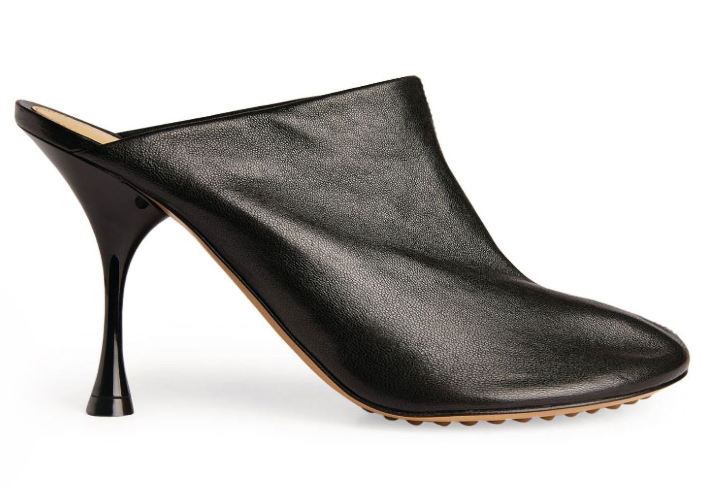 Кецове и обувки Bottega Veneta Leather Mules With Sculptural Heel Черно | 667191VBP401000, 0