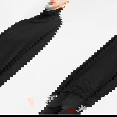 Пуловер PANGAIA Recycled Cashmere Chunky Turtleneck Sweater, Size Medium Черно | 100014319868, 2