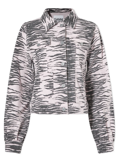 Zebra Print Denim Jacket