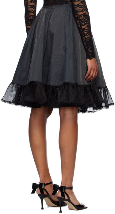 Пола We11done We11done Flared Midi Skirt with Tulle Черно | WD-SK1-23-023-W-BK, 2