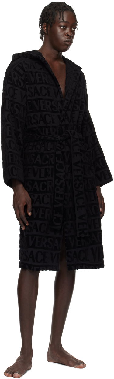 Пижама Versace Versace 'Versace' Allover Bathrobe Черно | 1010660_1A07545, 3