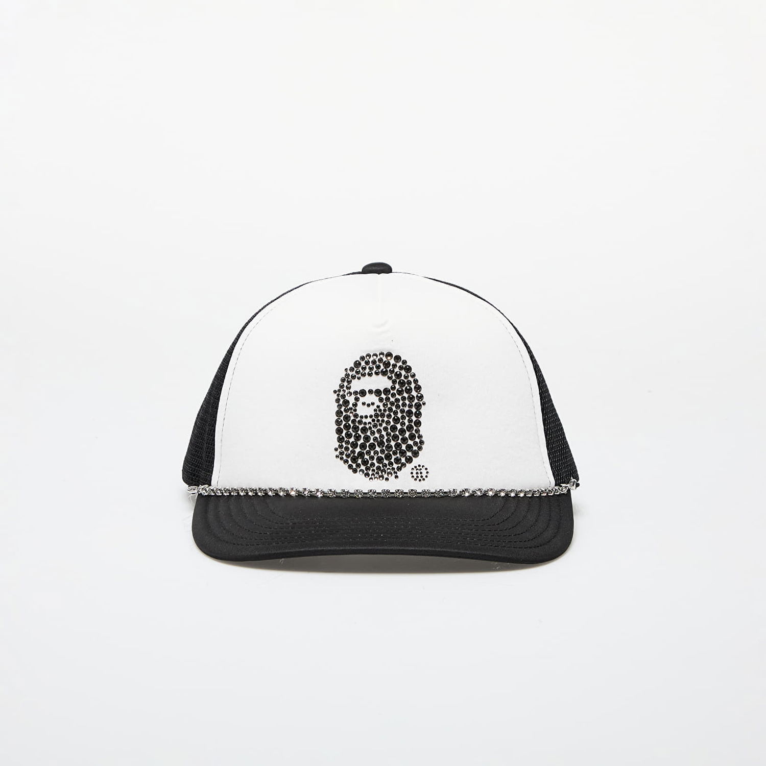 Шапка с козирка BAPE SWAROVSKI x Rhinestone Ape Head Mesh Cap M Black Черно | 001CPK801010M BLK, 0