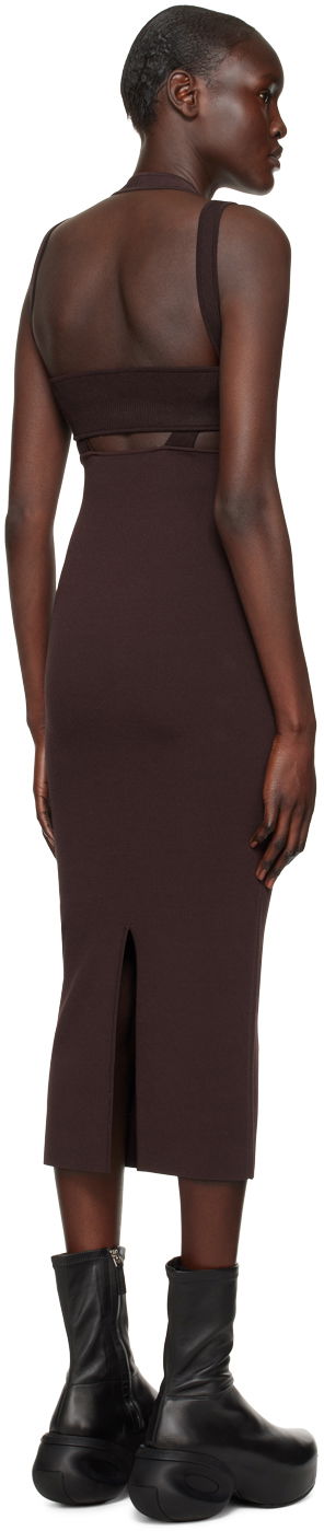 Pокля Dion Lee Dion Lee Interlink Midi Dress Кафяво | A7668R23, 2