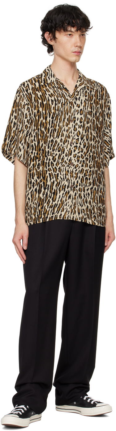 Риза WACKO MARIA WACKO MARIA Leopard Print Shirt Бежово | 24FWE-WMS-HI01, 3
