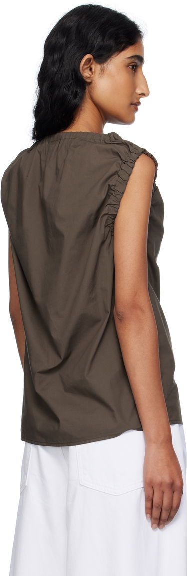 Потник Baserange Baserange Mia Gathered Blouse Кафяво | TSMI-PO-AU25, 2