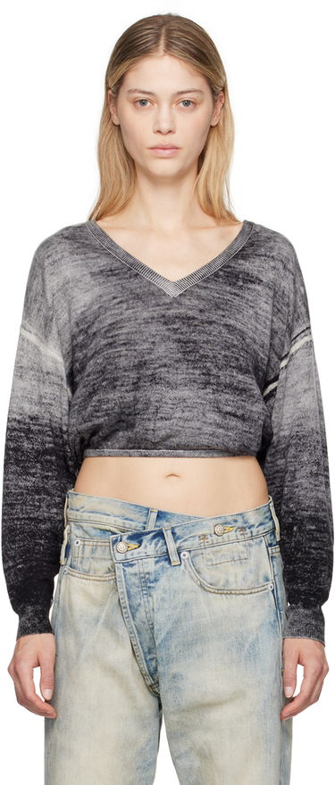 Пуловер R13 R13 Gathered Hem Cropped Sweater Сиво | R13WY227-Y158B, 0