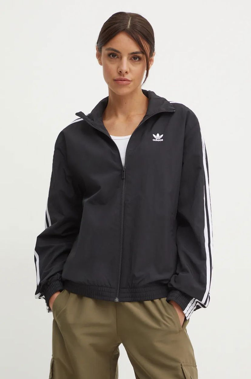 Ветровка adidas Originals Woven Tracktop Oversized Windbreaker Черно | JD5331