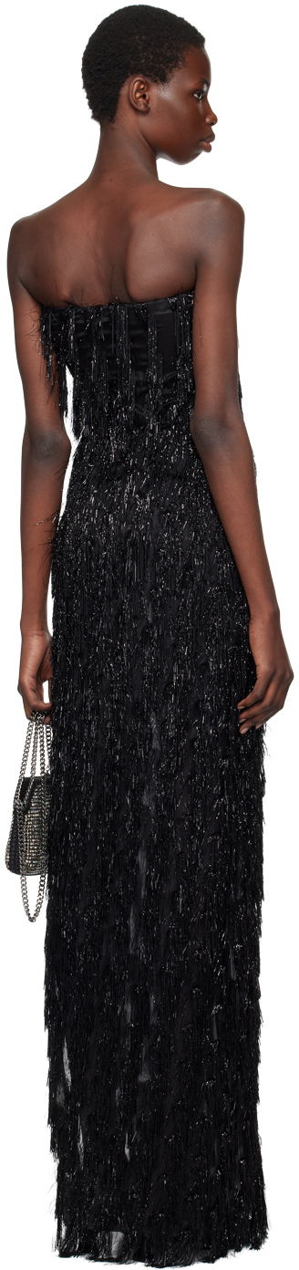 Pокля Stella McCartney Stella McCartney Tinsel Bustier Maxi Dress Черно | 6A04513EJ356, 2