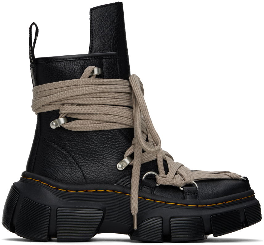Кецове и обувки Rick Owens Mega Lace Boots Черно | DW01D7809 2001, 0