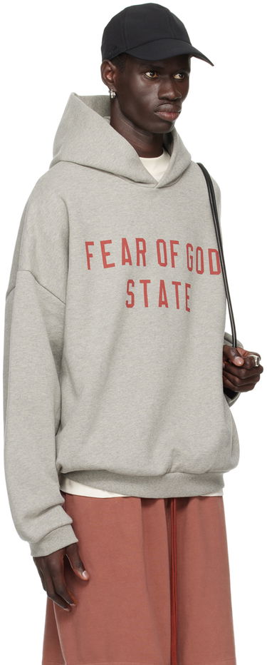 Суитчър Fear of God Designer Logo Hoodie Сиво | 192BT246251F, 1