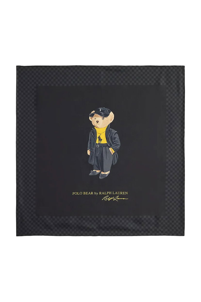Шал Polo by Ralph Lauren Polo Bear Silk Scarf Черно | 455P04667