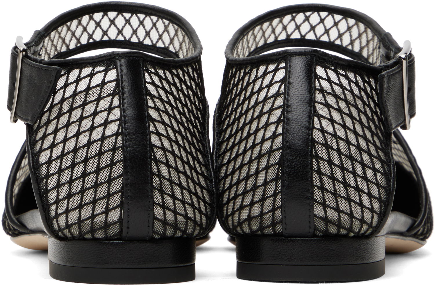 Пола Manolo Blahnik Manolo Blahnik Jatelah Mesh Ballerina Flats Черно | 424-1853, 1